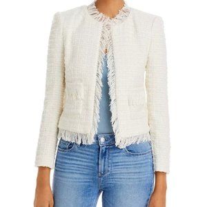 L'AGENCE |  Angelina Fringe Trim Blazer
